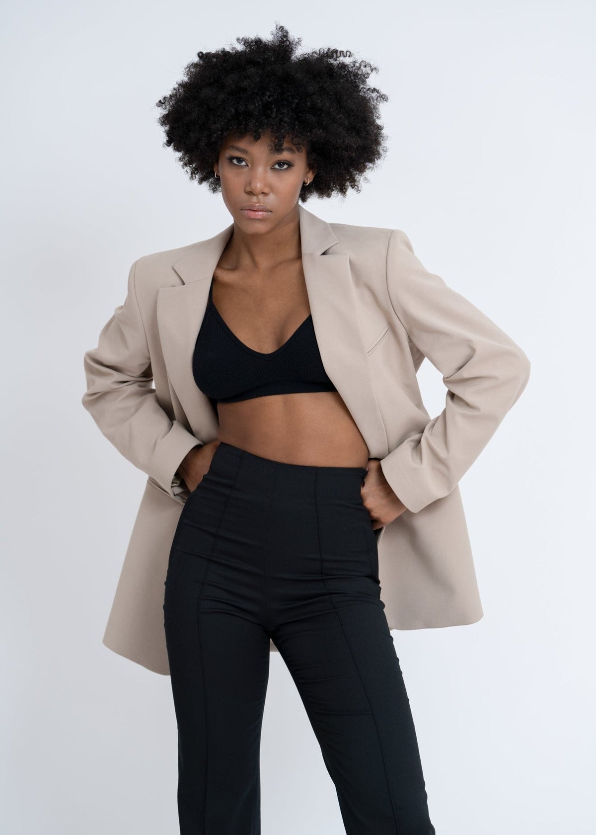 Enzo Tailored Blazer - Greige Limited Edition