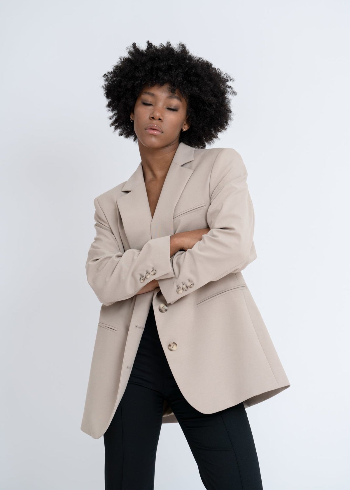 Enzo Tailored Blazer - Greige Limited Edition