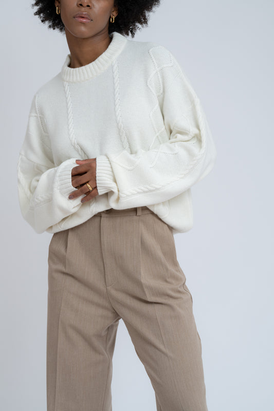 Cozy Knitted Jumper - Wool and Cashmere