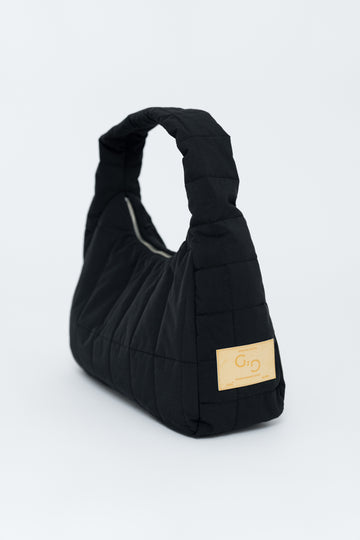 Pillow Upcycled Shoulder Bag - Black