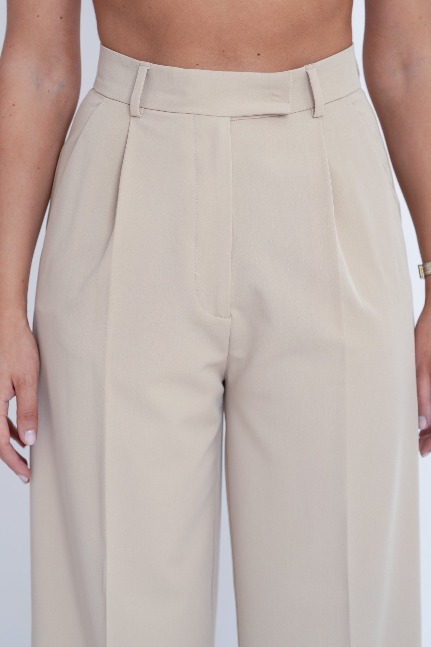 Jagger Tailored Trousers - Beige