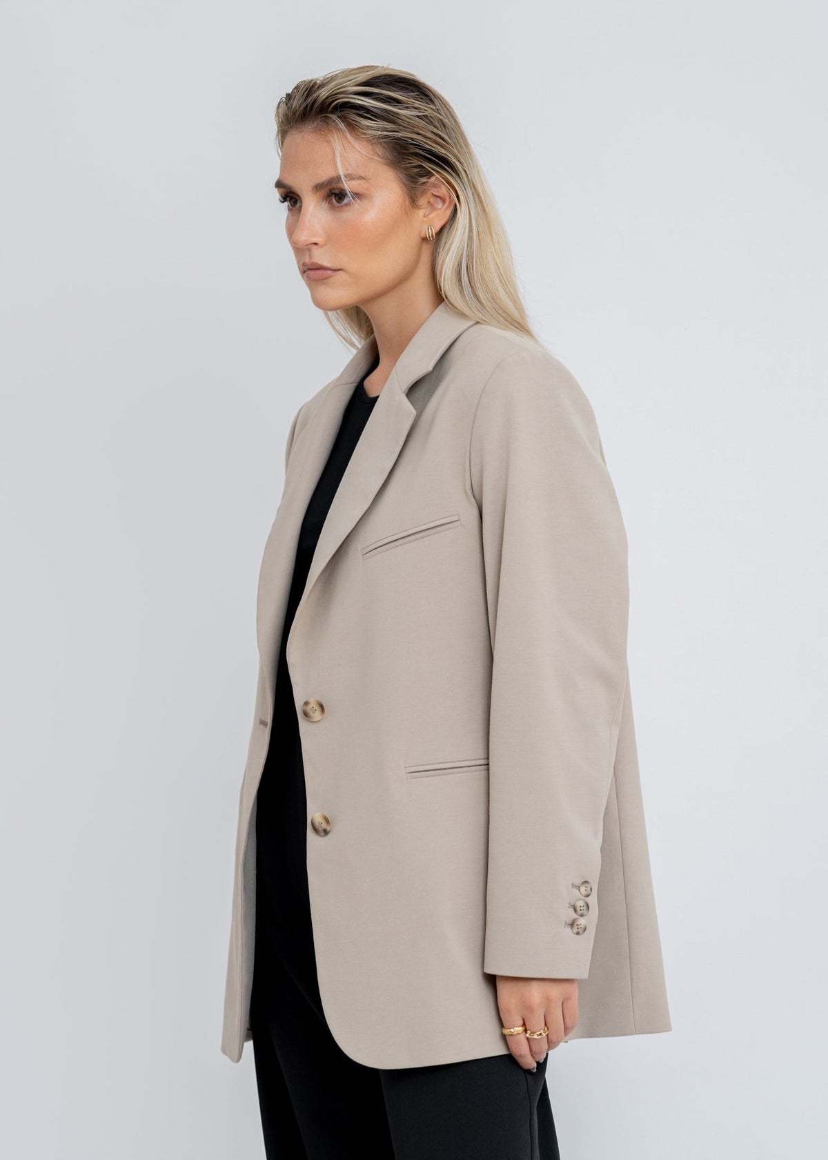 Enzo Tailored Blazer - Greige Limited Edition