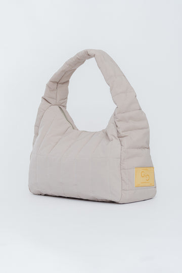 Pillow Upcycled Shoulder Bag - Ashy Beige
