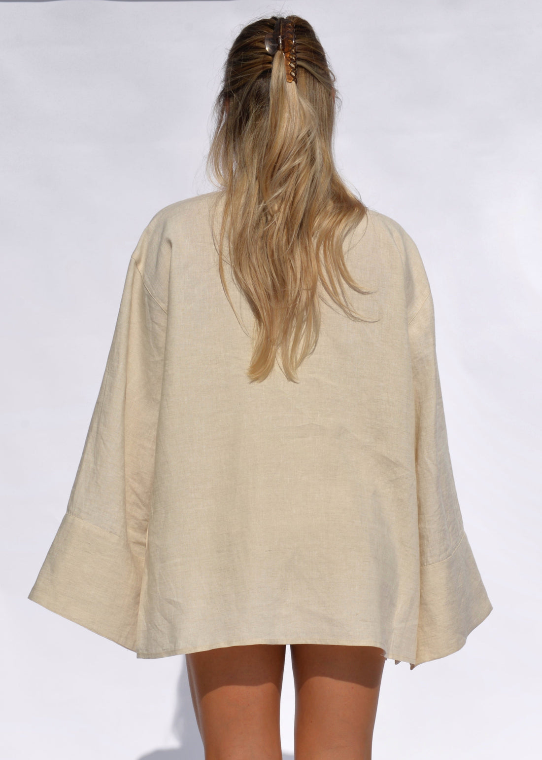 Serena Linen Shirt- Beige